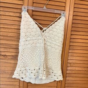Vintage Crochet Lace Halter Top
